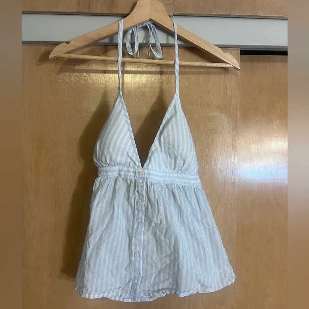 Hollister linen halter top